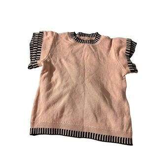 Elegant Pink and Black Striped Women's Blouse